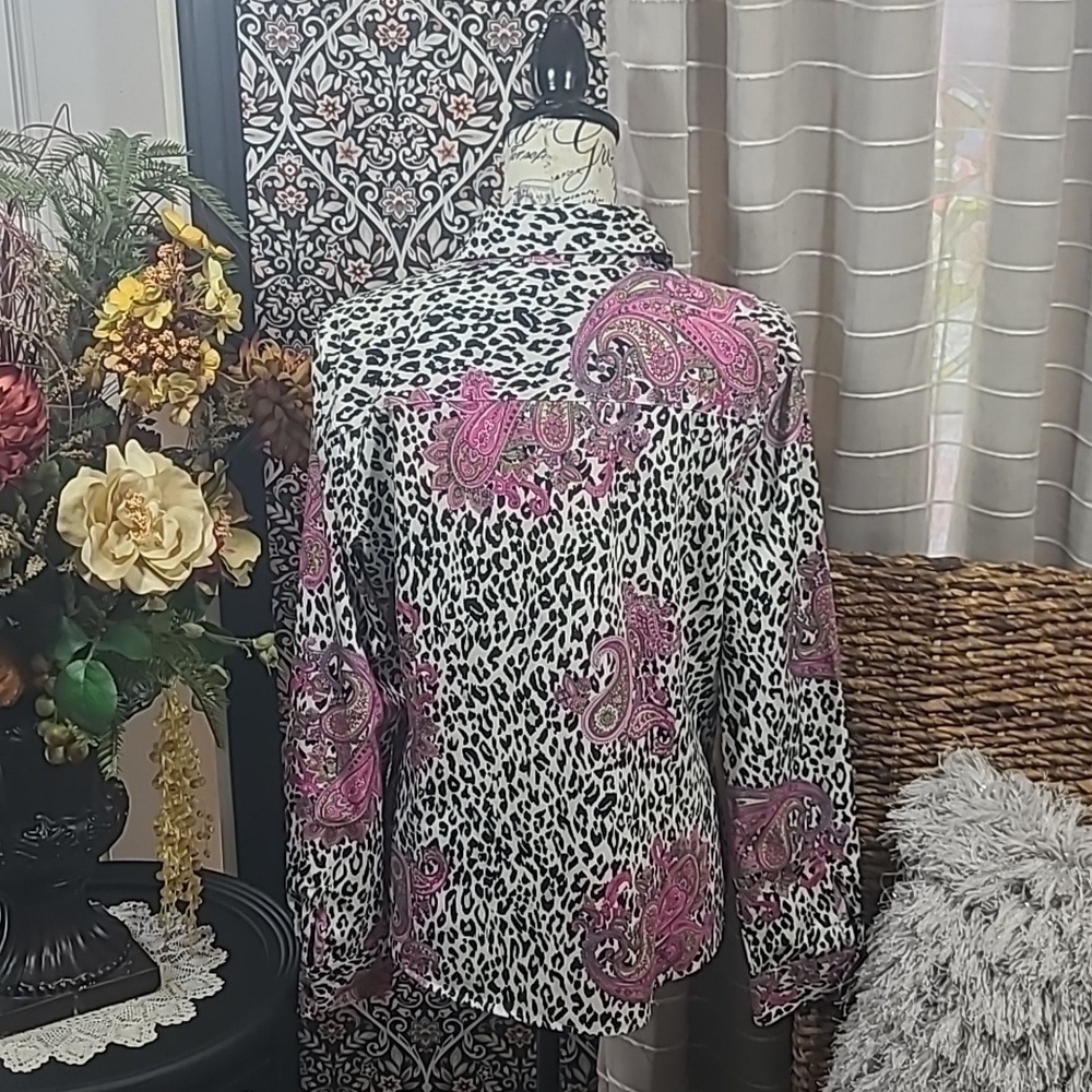Foxcroft long sleeve zipper front shirt - Picture 8 of 12